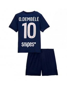 Paris Saint-Germain Ousmane Dembele #10 Replika Hemmakläder Barn 2025-26 Kortärmad (+ byxor)